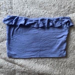 Blue Strapless Top 💙